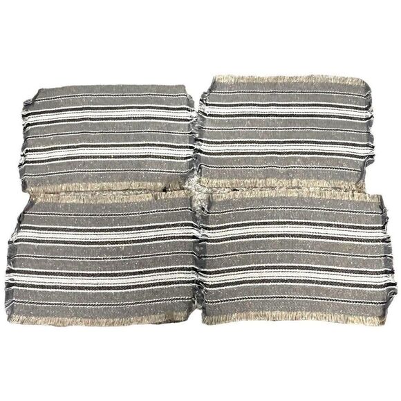 Cynthia Rowley Other - Cynthia Rowley Placemats Set Of 4 Jute Rustic Contemporary Gold Black 22”X 15”